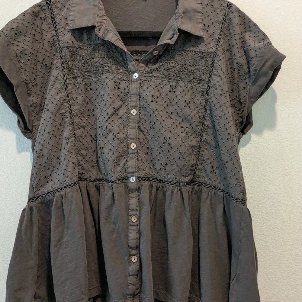 Lucky Brand Brown Tunic Top - Medium